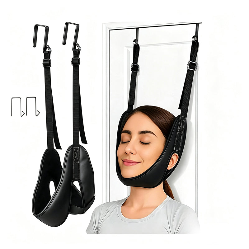 🚪💆 -50% RABATT ! ⚕️Cervikal dragapparat för dörr – Bekväm kudde & lugnande stretchning hemma