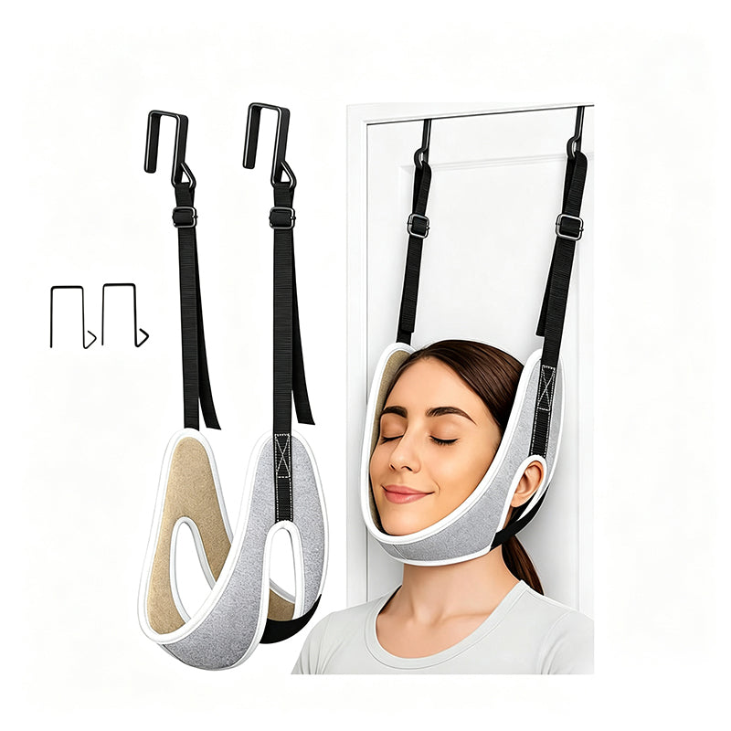 🚪💆 -50% RABATT ! ⚕️Cervikal dragapparat för dörr – Bekväm kudde & lugnande stretchning hemma