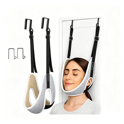 🚪💆 -50% RABATT ! ⚕️Cervikal dragapparat för dörr – Bekväm kudde & lugnande stretchning hemma