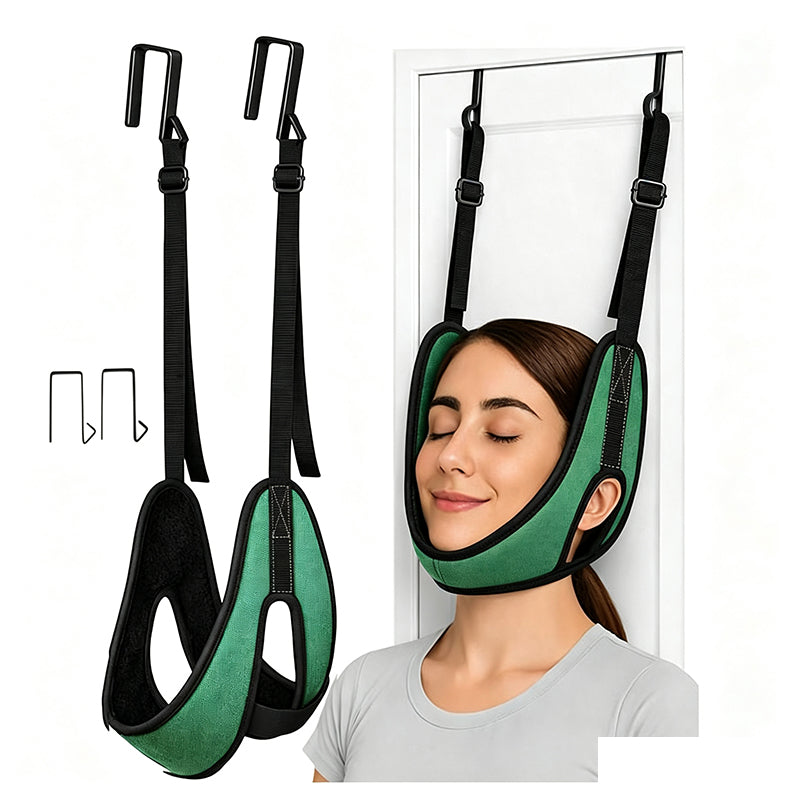 🚪💆 -50% RABATT ! ⚕️Cervikal dragapparat för dörr – Bekväm kudde & lugnande stretchning hemma