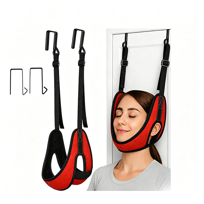 🚪💆 -50% RABATT ! ⚕️Cervikal dragapparat för dörr – Bekväm kudde & lugnande stretchning hemma