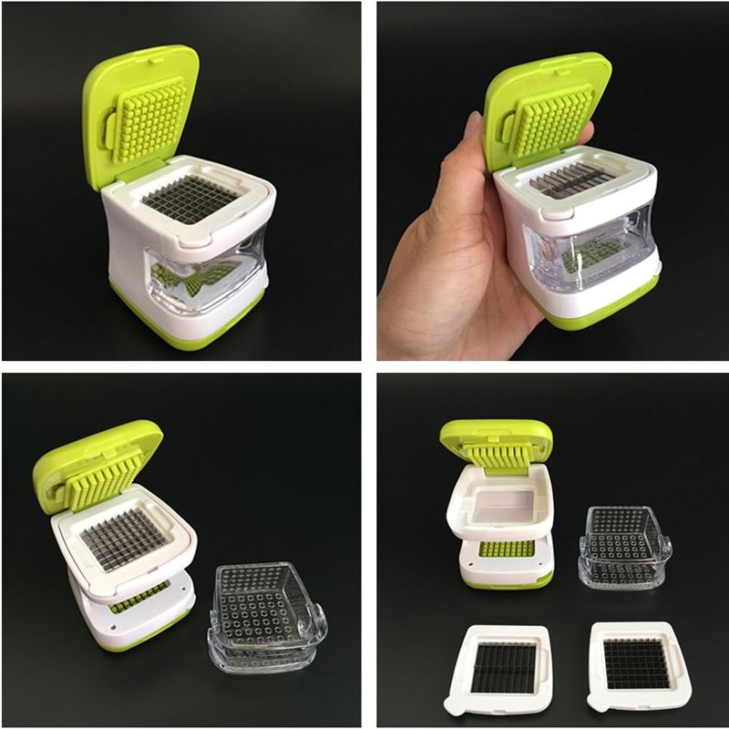 🧄 50 % rabatt ! Quick-Press vitlökshackare – Enkel hackning, rena händer! ✨ Med uppsamlingsbehållare, lätt att rengöra, 2 blad 🔪