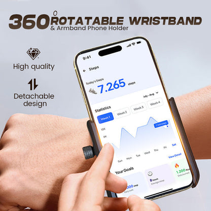📱 BLIXTREA: 50% RABATT! 360° Roterbar Telefonhållare – 2-i-1 Handleds- & Armband för Handsfree Löpning och Leverans 💪✨