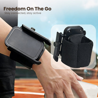 📱 BLIXTREA: 50% RABATT! 360° Roterbar Telefonhållare – 2-i-1 Handleds- & Armband för Handsfree Löpning och Leverans 💪✨