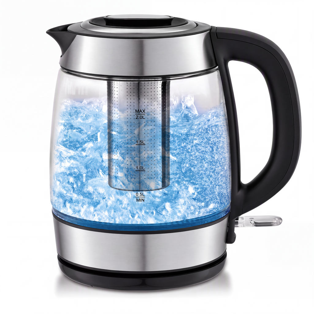 ☕ 50 % RABATT NU! ⚡ 2L elektrisk vattenkokare i glas – stor kapacitet, automatisk avstängning & överhettningsskydd – perfekt för te och kaffe 🏠