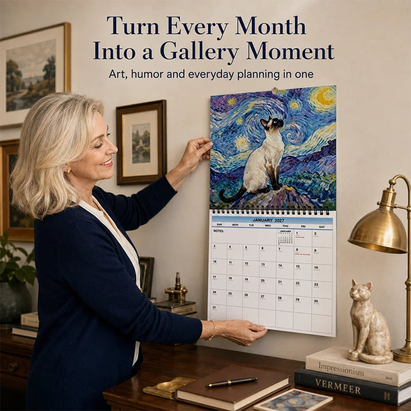 2027 Rolig Kattmeme-Kalender