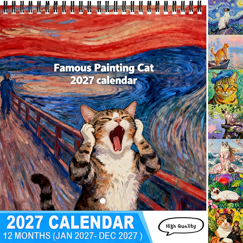 2027 Rolig Kattmeme-Kalender