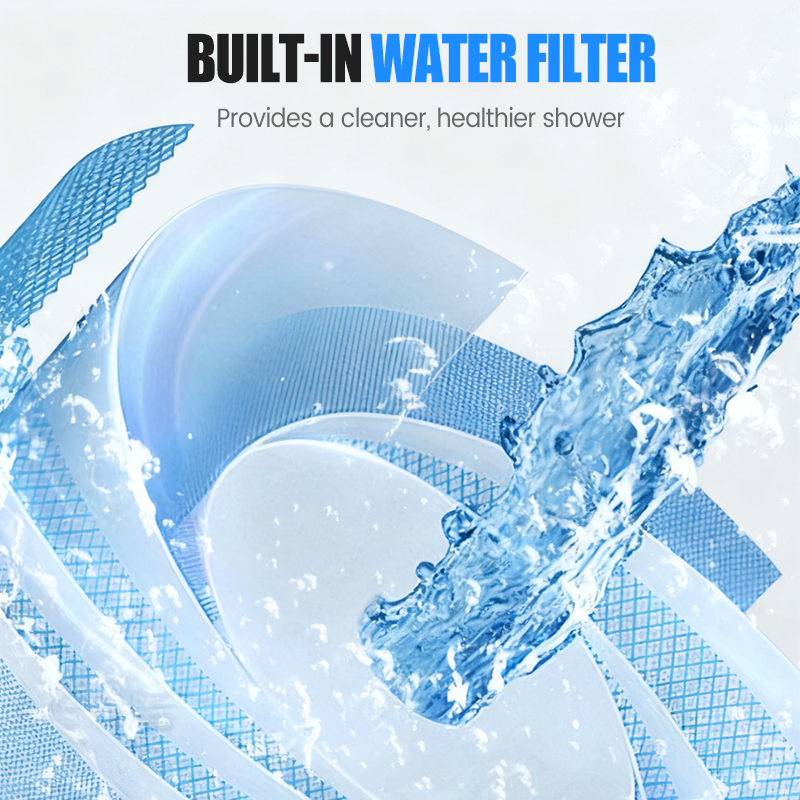 🔥 50 % Rabatt! 🚿 Högtrycksduschhuvud med filter – 5 strållägen, vattensparande handdusch
