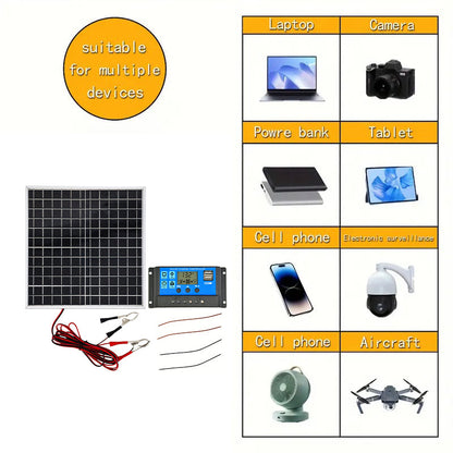 ☀️ 50 % RABATT NU! 🔋 Portable waterproof solar panel kit – hög energiomvandling, vattentät & kompakt – perfekt för camping och utomhusbruk 🏕️