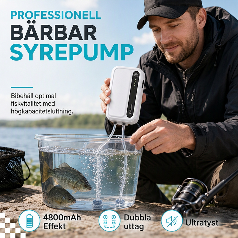 Uppladdningsbar bärbar syrepump