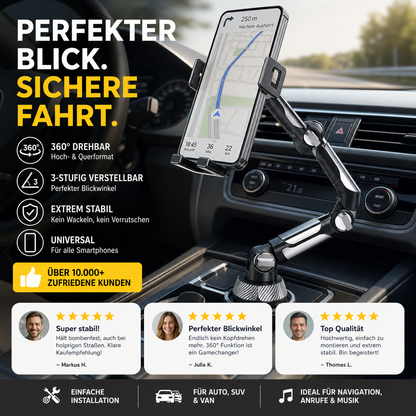 📢Nyinkommet🚗360° Roterbar och Justerbar Mugghållare för Bilen