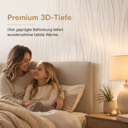 🏠 50% RABATT! 🎨 3D-strukturerad non-woven tapet – Förtjockad, självhäftande & för fondväggar ✨