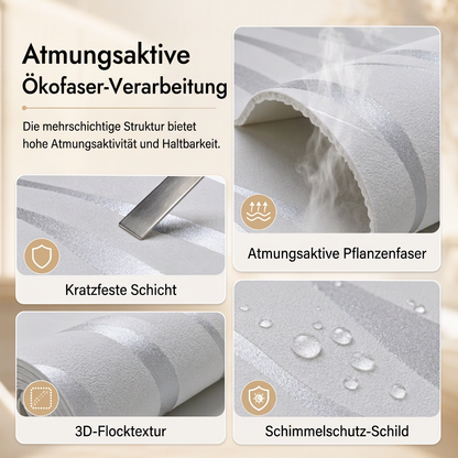 🏠 50% RABATT! 🎨 3D-strukturerad non-woven tapet – Förtjockad, självhäftande & för fondväggar ✨