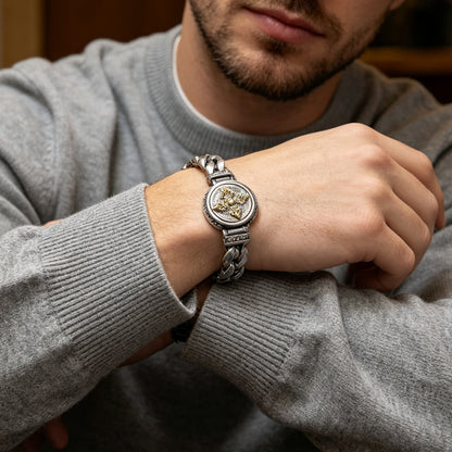 📿 50% RABATT! ✨ Vintage Roterande Vajra-Armband För Män – Smidigt Roterande Centrum, Galvaniserad Koppar & Vintagetextur 💪