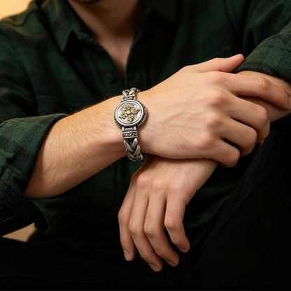 📿 50% RABATT! ✨ Vintage Roterande Vajra-Armband För Män – Smidigt Roterande Centrum, Galvaniserad Koppar & Vintagetextur 💪