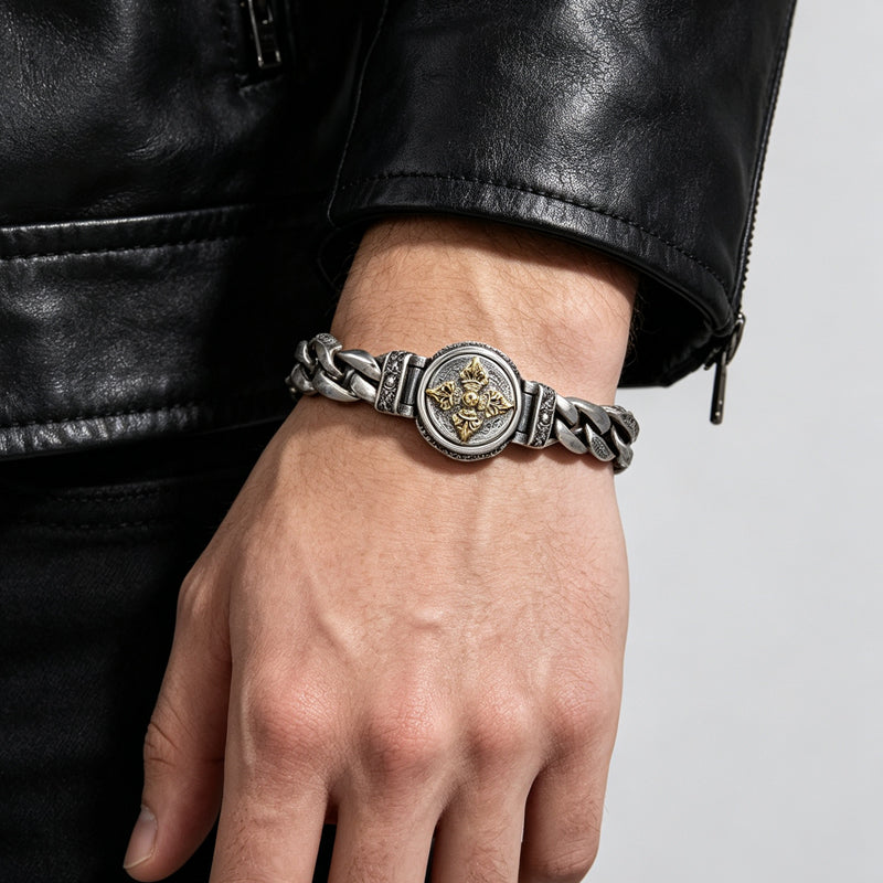 📿 50% RABATT! ✨ Vintage Roterande Vajra-Armband För Män – Smidigt Roterande Centrum, Galvaniserad Koppar & Vintagetextur 💪