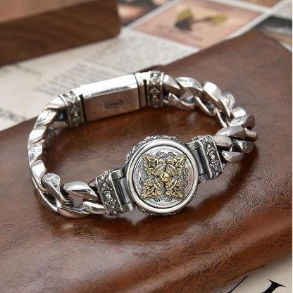 📿 50% RABATT! ✨ Vintage Roterande Vajra-Armband För Män – Smidigt Roterande Centrum, Galvaniserad Koppar & Vintagetextur 💪