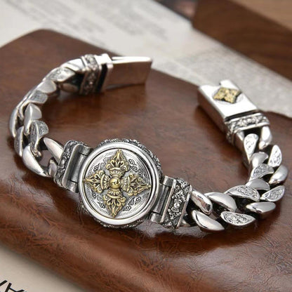 📿 50% RABATT! ✨ Vintage Roterande Vajra-Armband För Män – Smidigt Roterande Centrum, Galvaniserad Koppar & Vintagetextur 💪