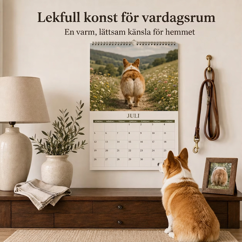 Rolig väggkalender med djurkulor