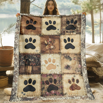 🐾 50% RABATT! ✨ Söt flanellfilt med tassavtryck – Mysig värme, levande och hållbart tryck & mångsidig för vardagsbruk – Underbar komfort för sovrum, soffor & djurvänliga hem 🛋️
