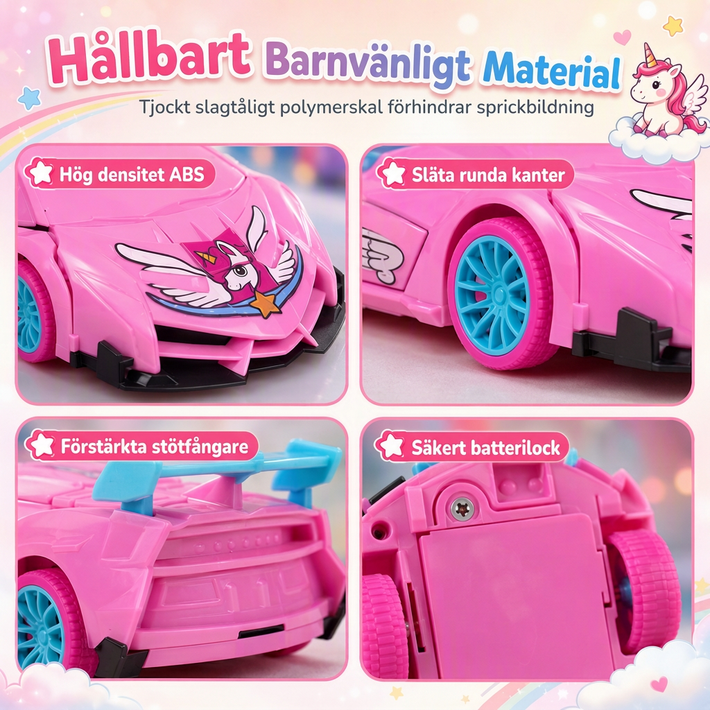 Enknapps-deformerbar fjärrstyrd bil, cyberpunk-spindel-enhörning, drifter-RC-pickup, leksaksgåva för pojkar och flickor