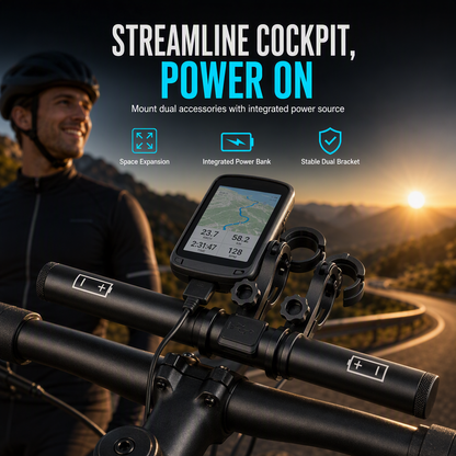 🚲50% RABATT⚡️Cykelstyrförlängare, kombinerar powerbank och lamphållare🔋