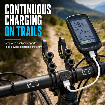 🚲50% RABATT⚡️Cykelstyrförlängare, kombinerar powerbank och lamphållare🔋