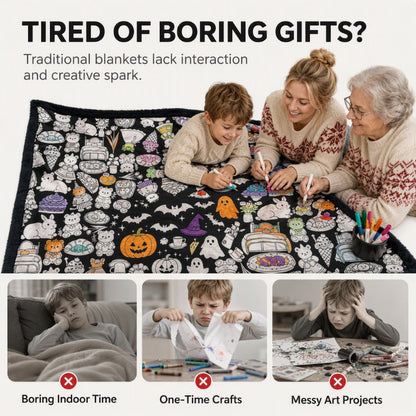 🎅Tidig julklapp – 50 % rabatt🎄🎨Färgläggningsfilt för hela familjen – för alla åldrar🎁Den perfekta presenten till familj och vänner