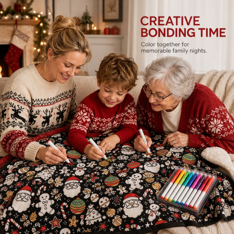 🎅Tidig julklapp – 50 % rabatt🎄🎨Färgläggningsfilt för hela familjen – för alla åldrar🎁Den perfekta presenten till familj och vänner