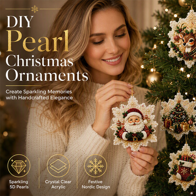 🎄 50% RABATT NU! 🎁 Set med julpynt att måla och hänga upp själv – 5D-diamantmålning, glänsande pärlor & högtransparent akryl – roligt julprojekt för hela familjen ✨