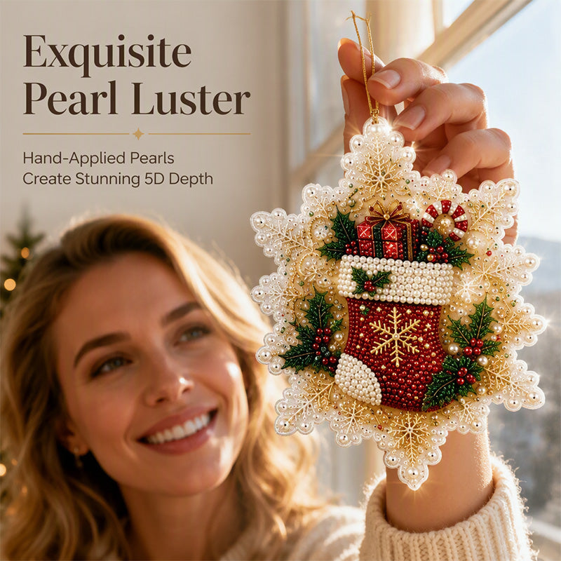🎄 50% RABATT NU! 🎁 Set med julpynt att måla och hänga upp själv – 5D-diamantmålning, glänsande pärlor & högtransparent akryl – roligt julprojekt för hela familjen ✨
