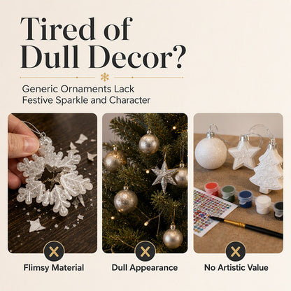 🎄 50% RABATT NU! 🎁 Set med julpynt att måla och hänga upp själv – 5D-diamantmålning, glänsande pärlor & högtransparent akryl – roligt julprojekt för hela familjen ✨