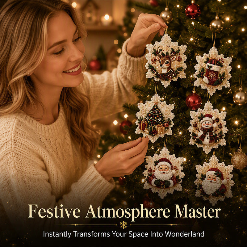 🎄 50% RABATT NU! 🎁 Set med julpynt att måla och hänga upp själv – 5D-diamantmålning, glänsande pärlor & högtransparent akryl – roligt julprojekt för hela familjen ✨