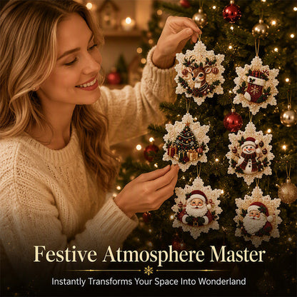 🎄 50% RABATT NU! 🎁 Set med julpynt att måla och hänga upp själv – 5D-diamantmålning, glänsande pärlor & högtransparent akryl – roligt julprojekt för hela familjen ✨