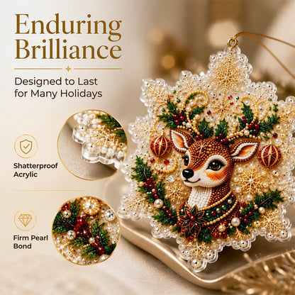 🎄 50% RABATT NU! 🎁 Set med julpynt att måla och hänga upp själv – 5D-diamantmålning, glänsande pärlor & högtransparent akryl – roligt julprojekt för hela familjen ✨