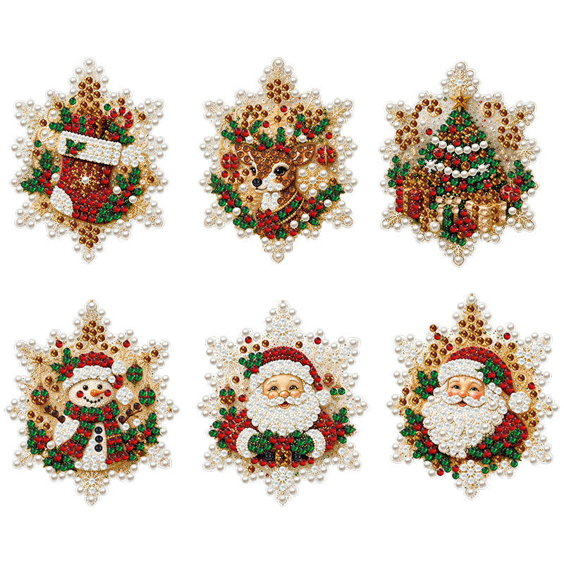 🎄 50% RABATT NU! 🎁 Set med julpynt att måla och hänga upp själv – 5D-diamantmålning, glänsande pärlor & högtransparent akryl – roligt julprojekt för hela familjen ✨