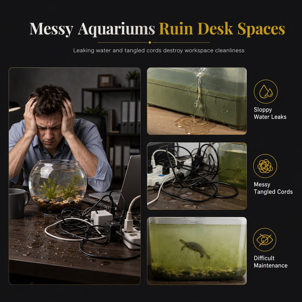 🐠 Spara 50%! 🏠 Transparent Akvarium – Med lock, dekorativt & perfekt för vardagsrummet ✨