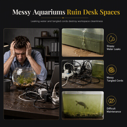 🐠 Spara 50%! 🏠 Transparent Akvarium – Med lock, dekorativt & perfekt för vardagsrummet ✨