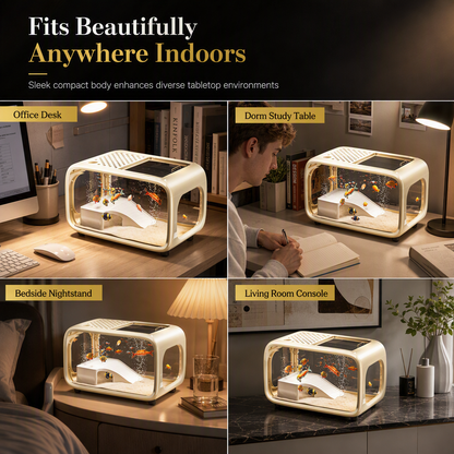 🐠 Spara 50%! 🏠 Transparent Akvarium – Med lock, dekorativt & perfekt för vardagsrummet ✨