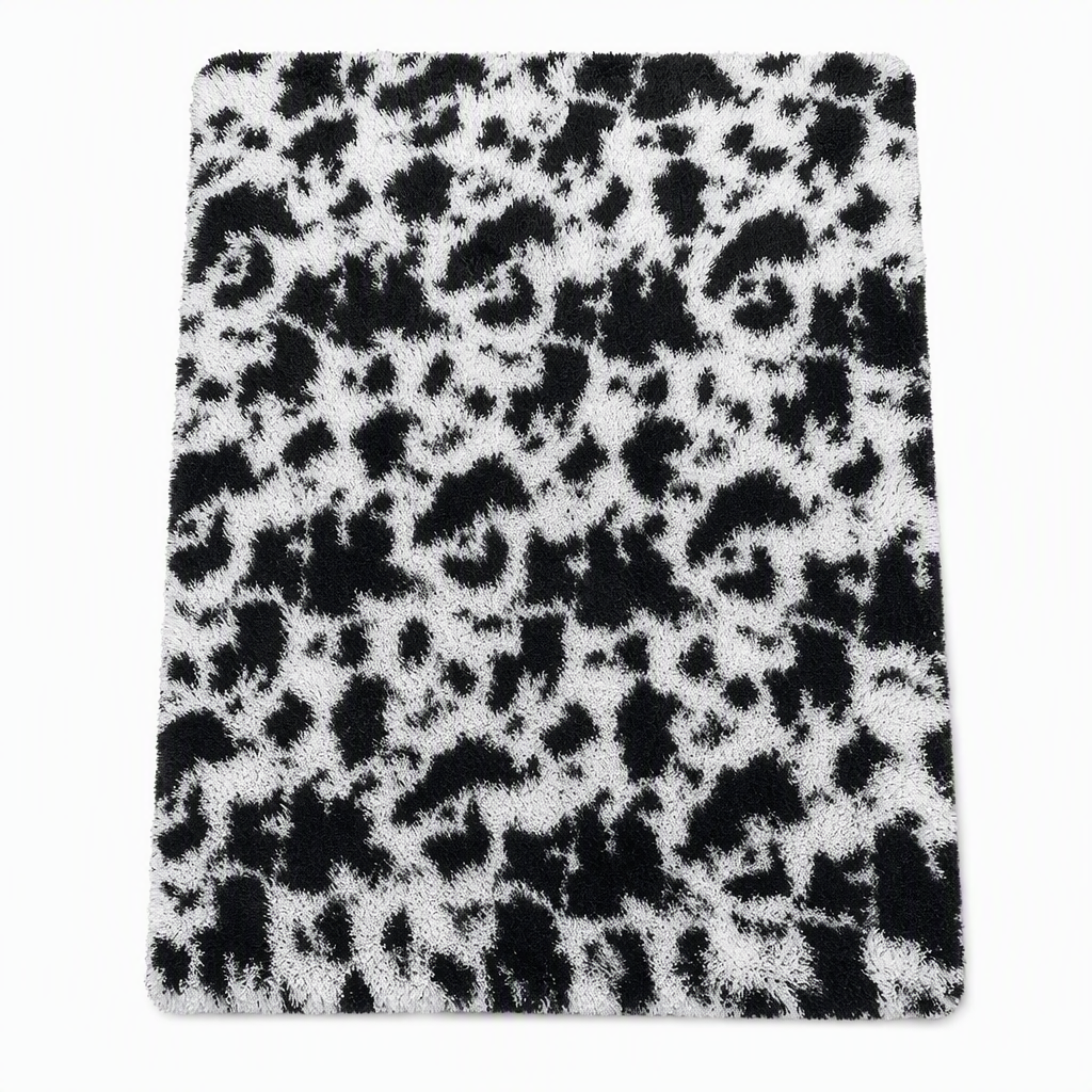 🛋️ 50 % RABATT! ✨ Tjock och mjuk luggmatta – exklusiv tie-dye-design med gradient, värmeisolerande vaddering och halkskydd – mysig komfort i varje rum 🏠