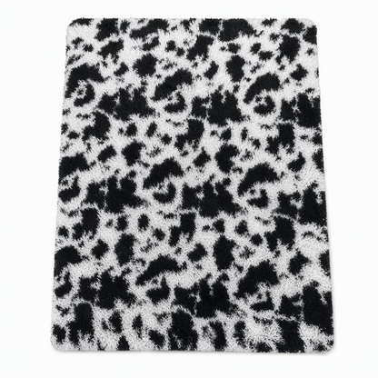 🛋️ 50 % RABATT! ✨ Tjock och mjuk luggmatta – exklusiv tie-dye-design med gradient, värmeisolerande vaddering och halkskydd – mysig komfort i varje rum 🏠