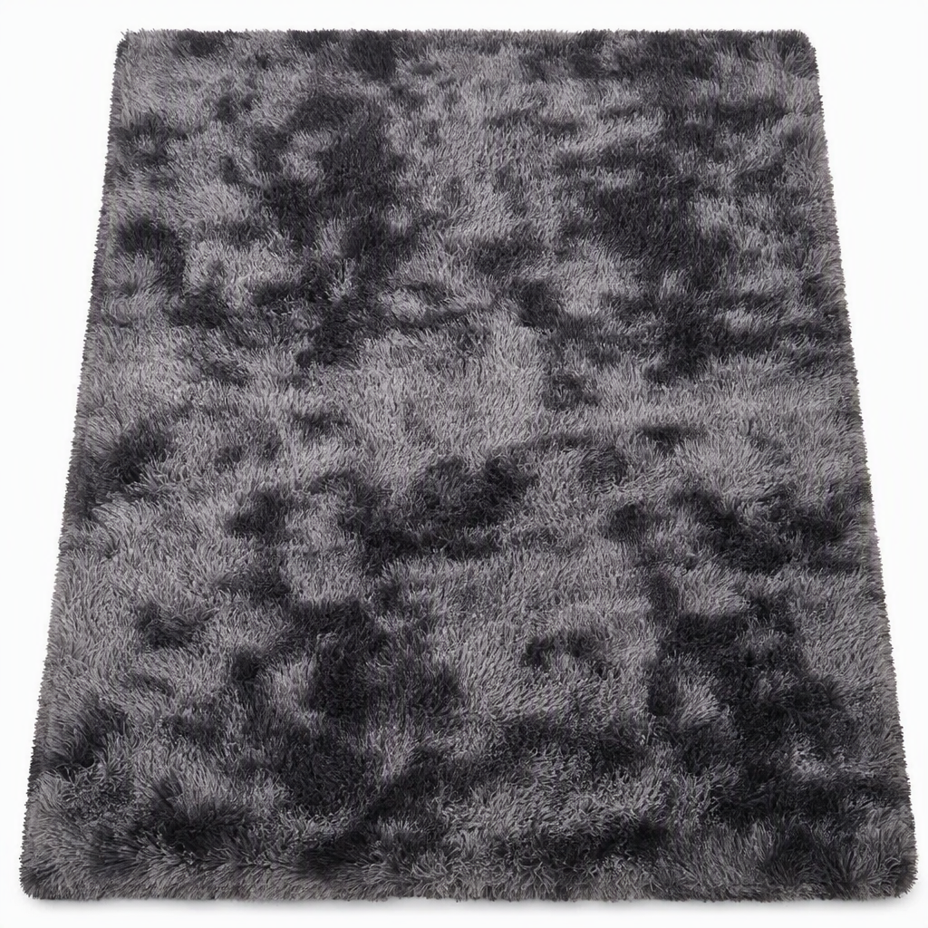 🛋️ 50 % RABATT! ✨ Tjock och mjuk luggmatta – exklusiv tie-dye-design med gradient, värmeisolerande vaddering och halkskydd – mysig komfort i varje rum 🏠