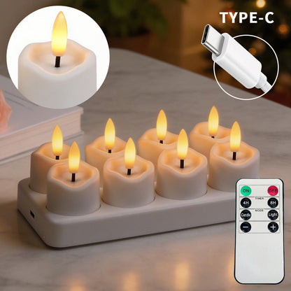 Uppladdningsbara flamlösa LED-värmeljus