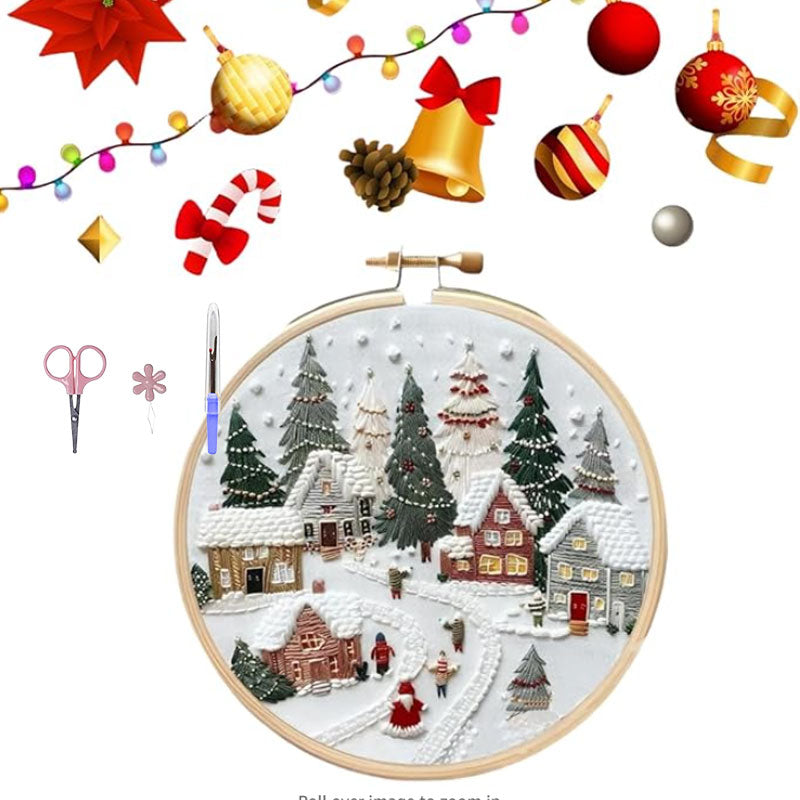 ⏳ 50 % rabatt under en begränsad tid ⏰ Broderikit med jultema 🎅
