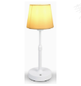 💡 Trådlös sänglampa med touchkontroll – steglös dimring, uppladdningsbar, linneskärm och metallfot