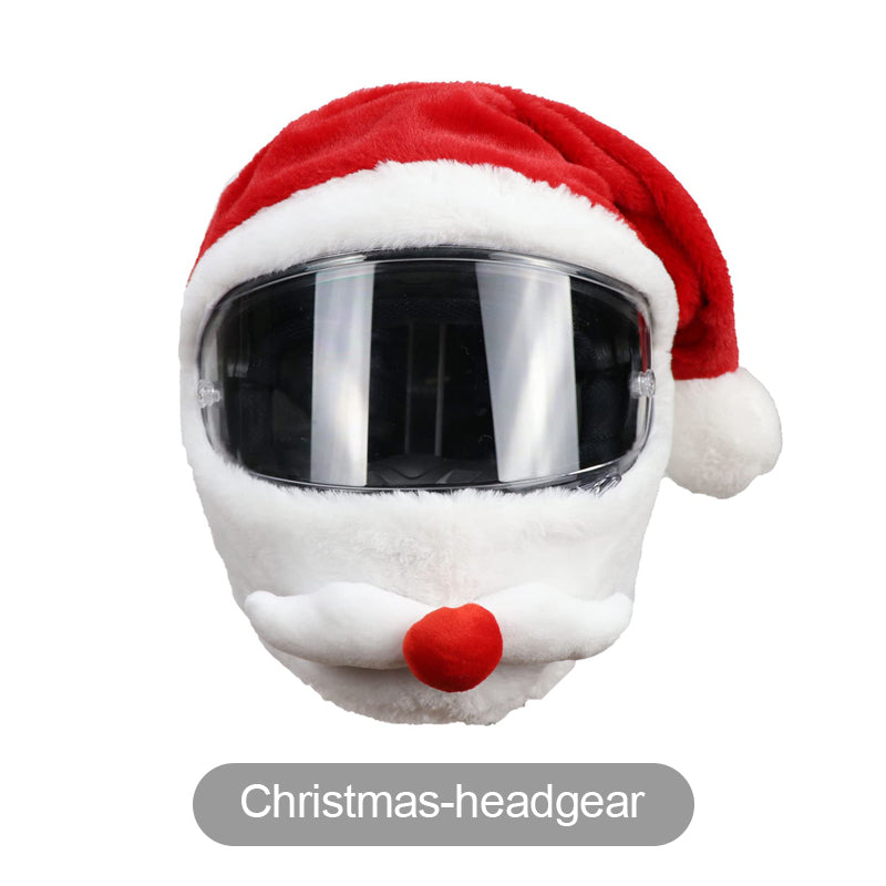 🏍️ Spara 50 %! 🎅 Plyschöverdrag för hjälm – Rolig & festlig design, universell passform ✨