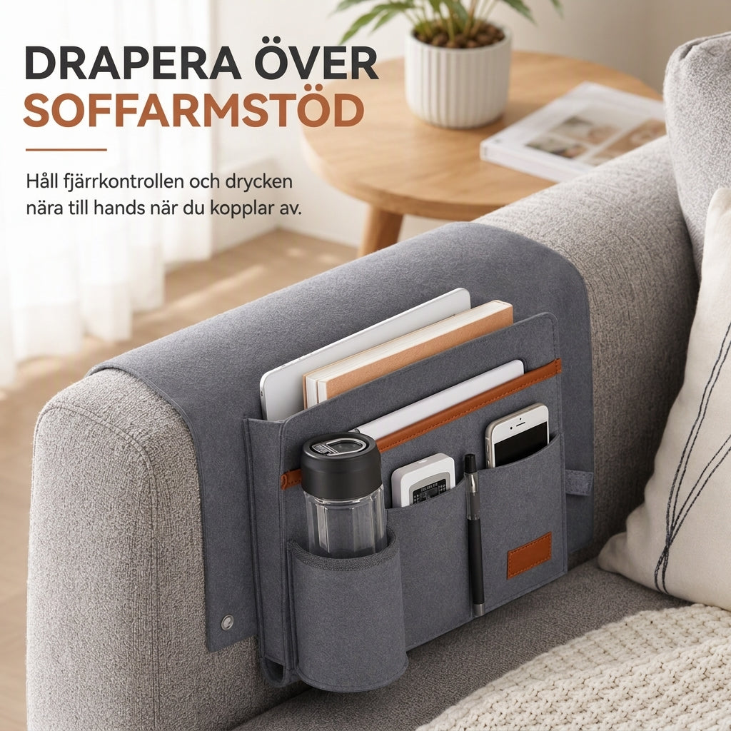 📢📢40 % RABATT !! ⏰Minimalistisk förvaringsficka i filt att hänga vid sängen, förvaringsväska för studenthem, 1-pack