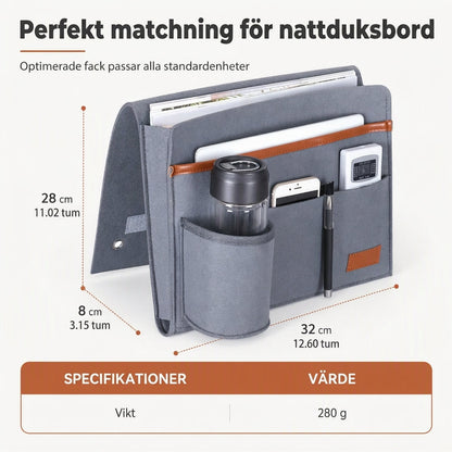 📢📢40 % RABATT !! ⏰Minimalistisk förvaringsficka i filt att hänga vid sängen, förvaringsväska för studenthem, 1-pack
