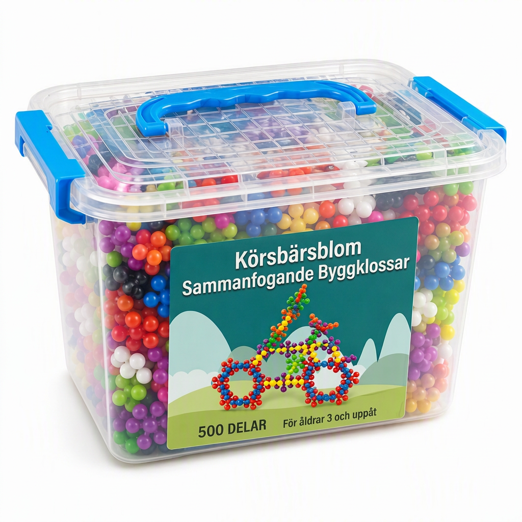 Barns 3D-sammanfogade snöflingebyggklossar