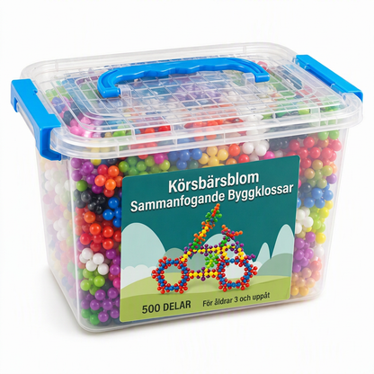 Barns 3D-sammanfogade snöflingebyggklossar